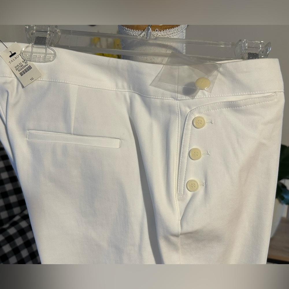 Talbots Size 10 White Trousers(0011) - Picture 2 of 6
